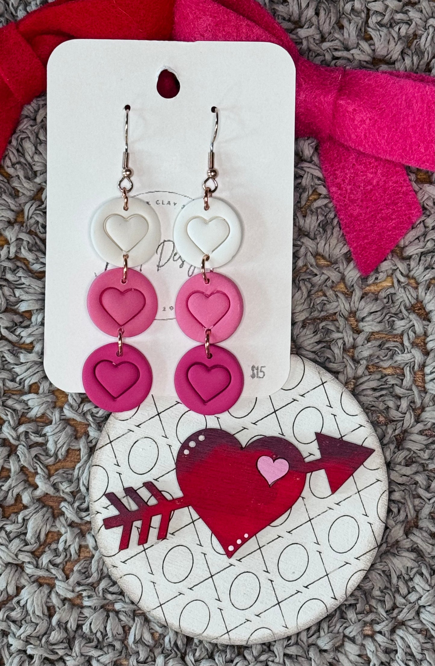 Tri Circle Heart Dangle