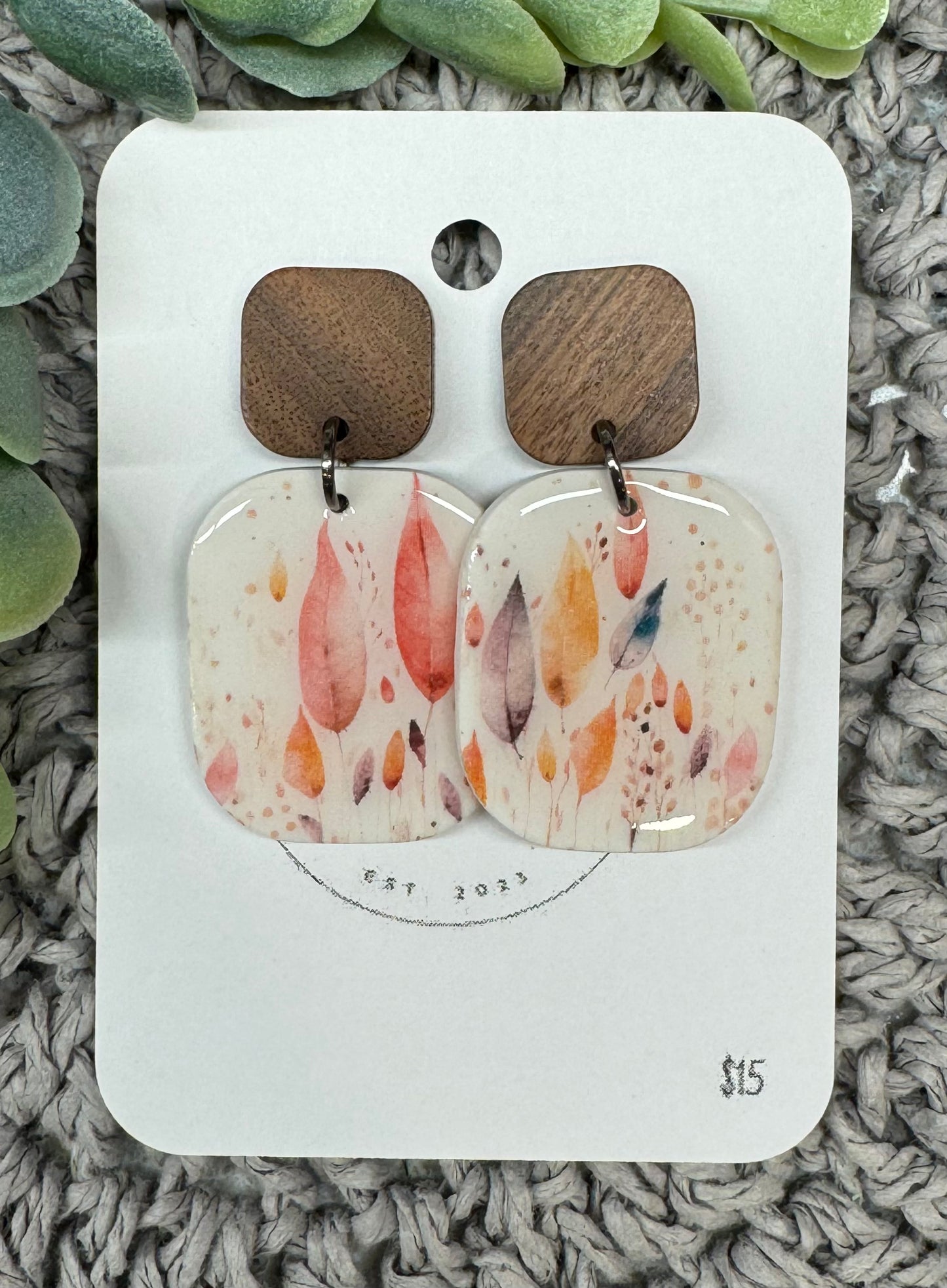 Square Feather Dangles