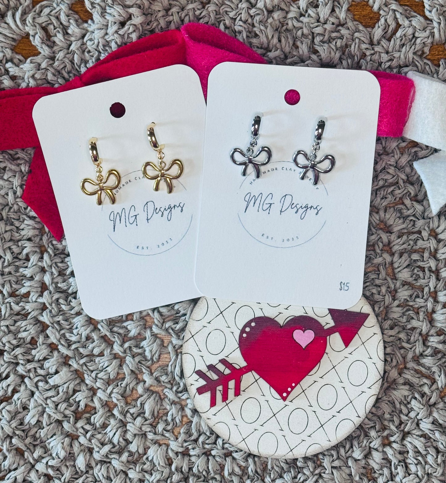 Medium Sized Bows on Hoops