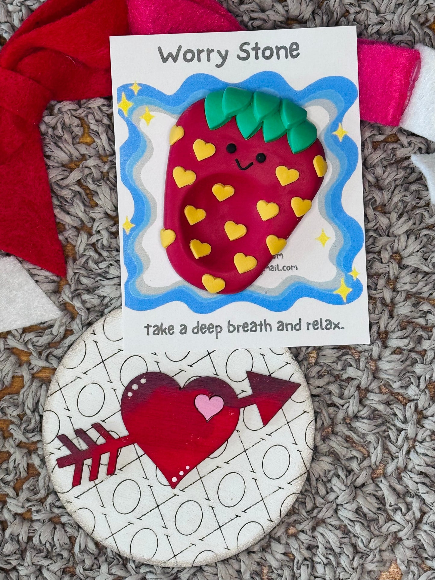 Strawberry Worry Stone