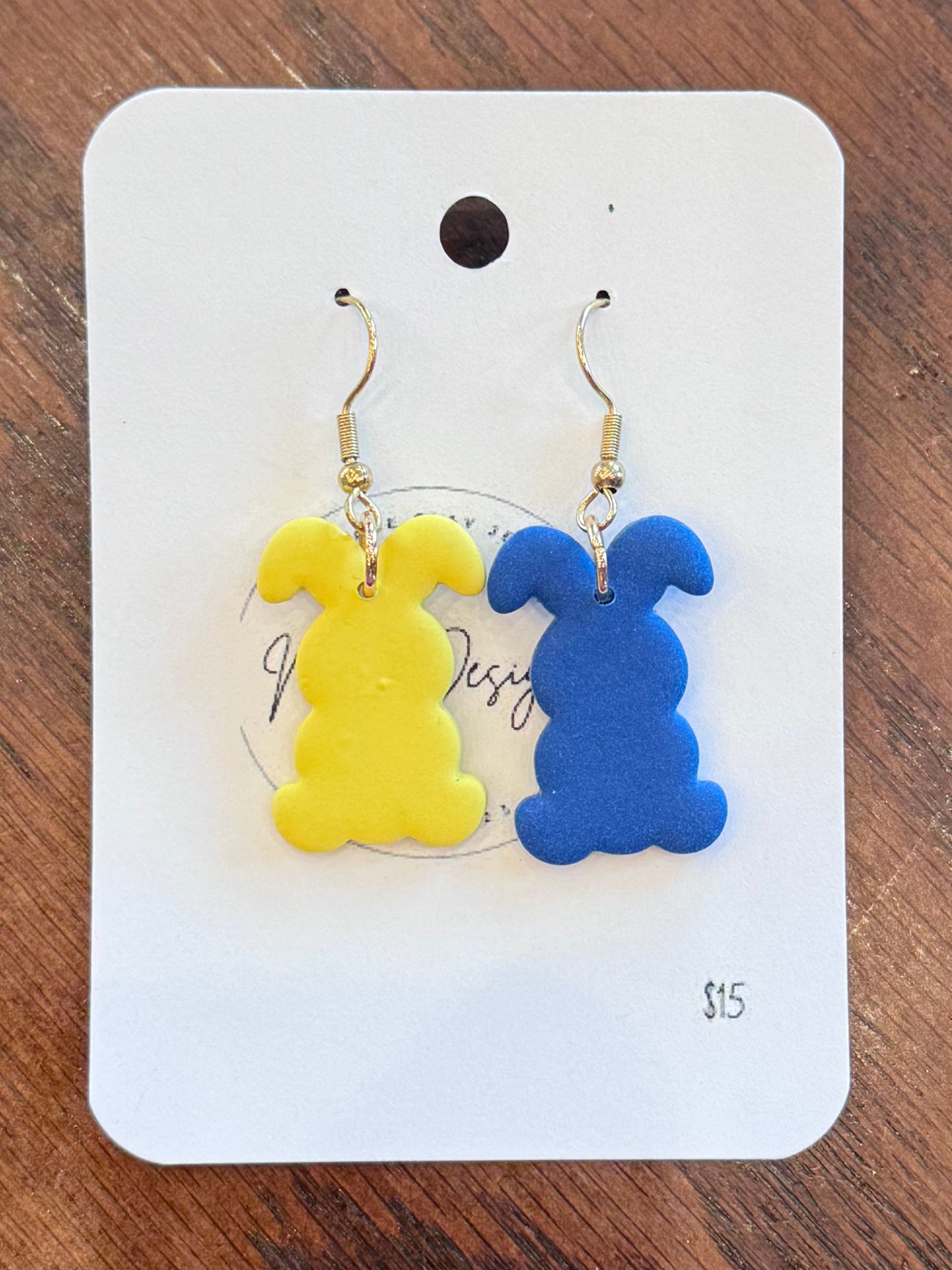 Blue and Gold Dangle Bunnies