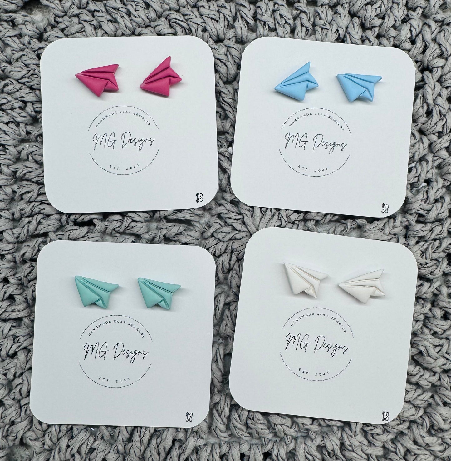 Paper Airplane Studs
