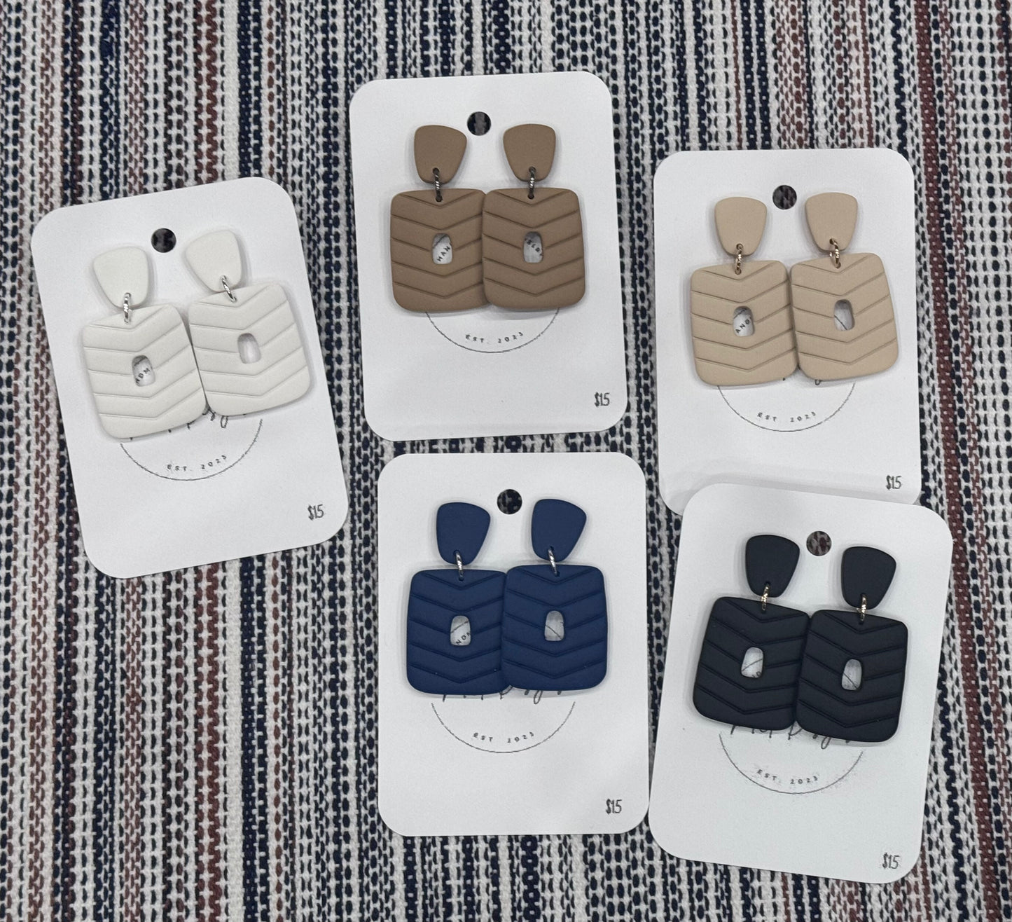 Classic Chevron Patterned Dangle