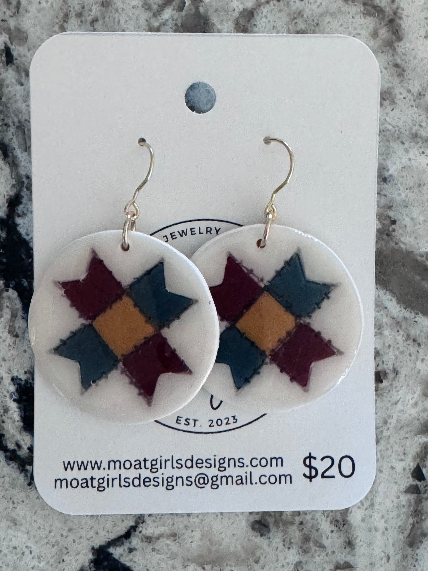 Quilted Vintage USA Dangle