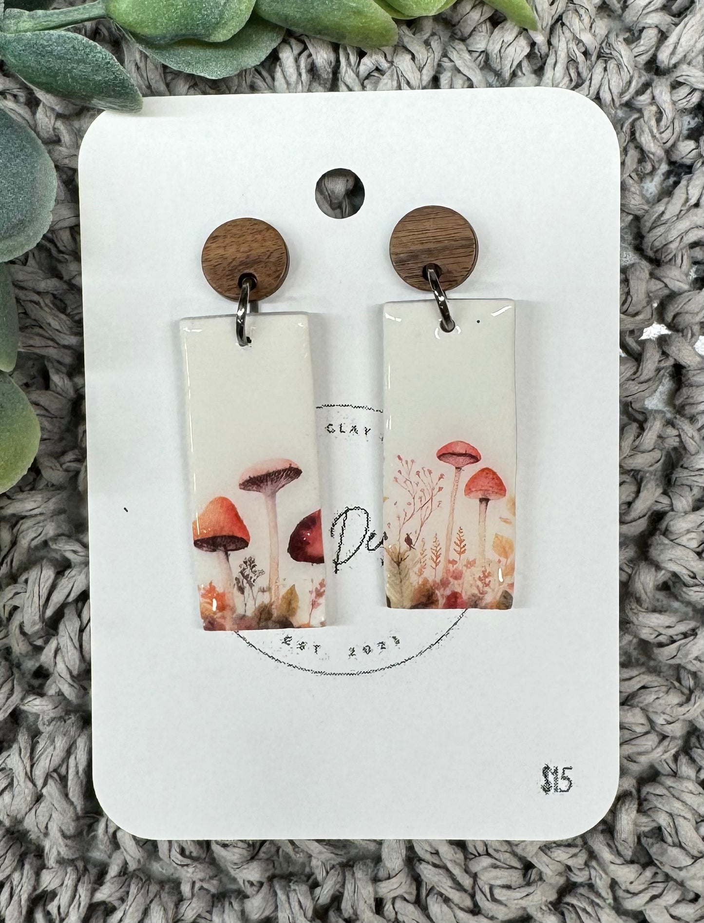 Mushroom Rectangle Dangles