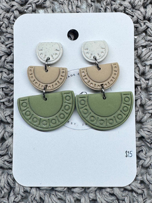 Tri Colored - Granite, Ivory/Tan, Olive Green