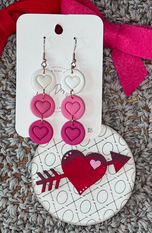 Tri Circle Heart Dangle