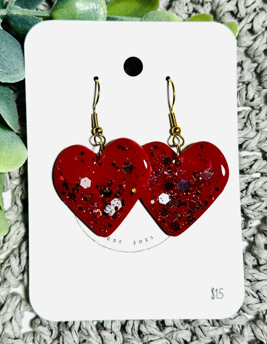 Glitter Heart Dangle