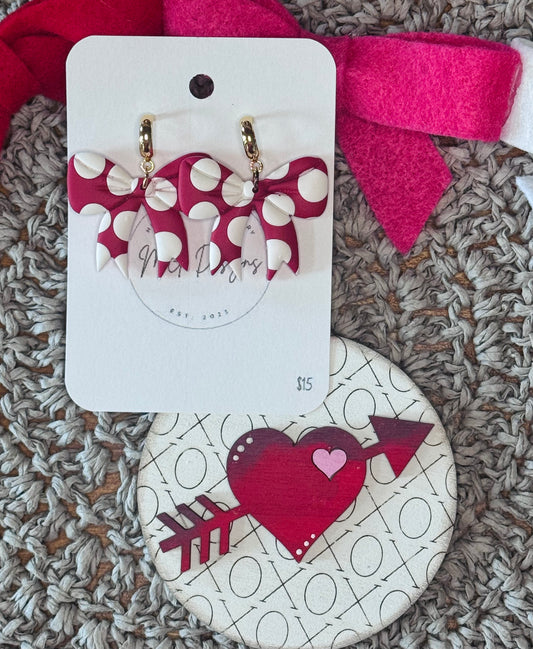 Red-White Polka Dot Bows