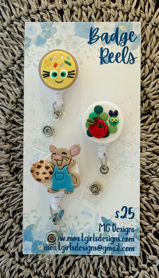 Book Themed Badge Reels