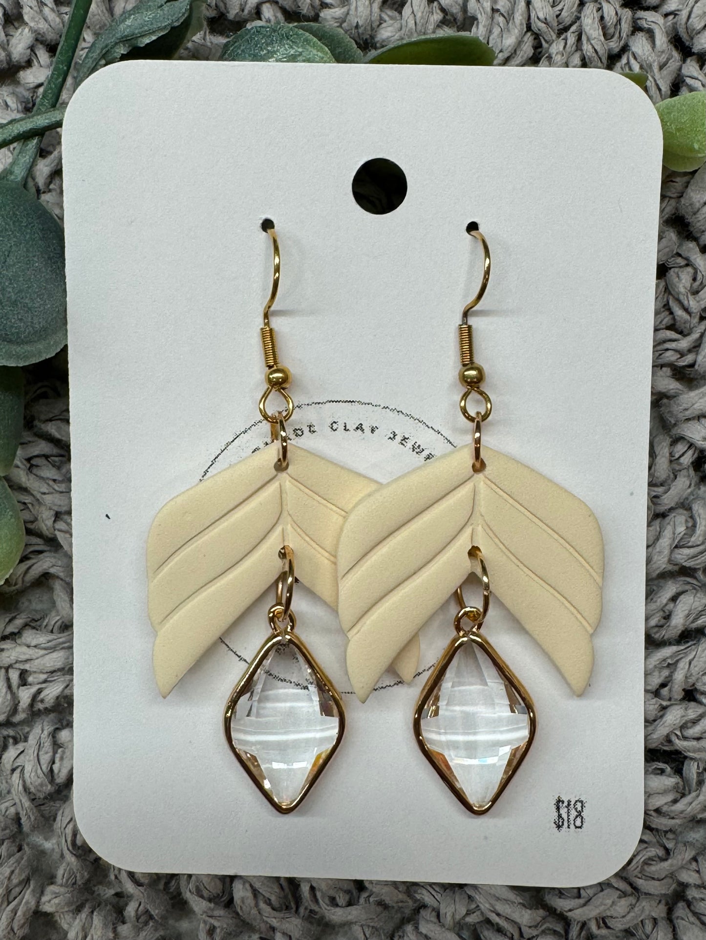 Ivory Crystal Dangles