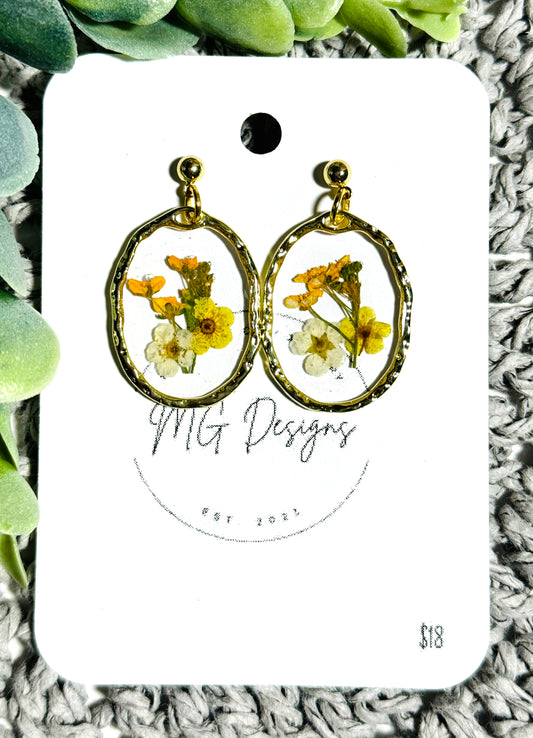 Gold Floral (oval)